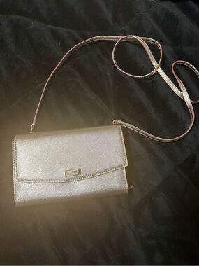 Kate Spade Metallic Rose Gold Crossbody Wallet Purse